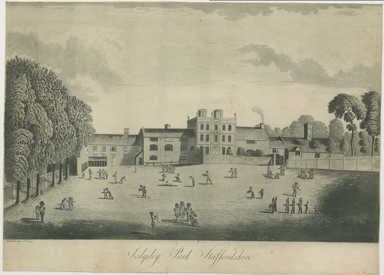 Sedgley Park School: akvatintgravering, nd [c 1797] av Unbekannt