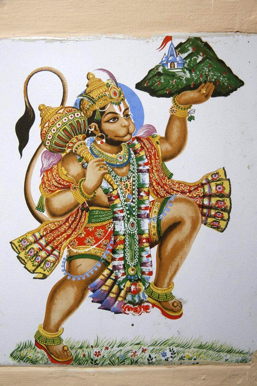 Shree hinduistiske tempel, Leicester. Hanuman. Storbritannia av Unbekannt