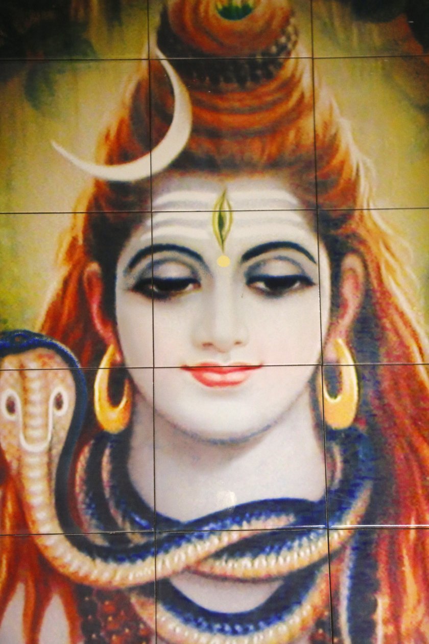 Shree hinduistiske tempel, Leicester. Shiva mosaikk. Storbritannia av Unbekannt