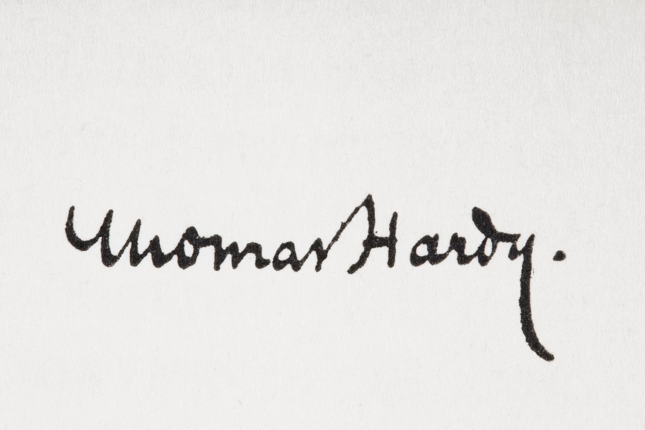 Signatur av forfatter Thomas Hardy, fra King Albert