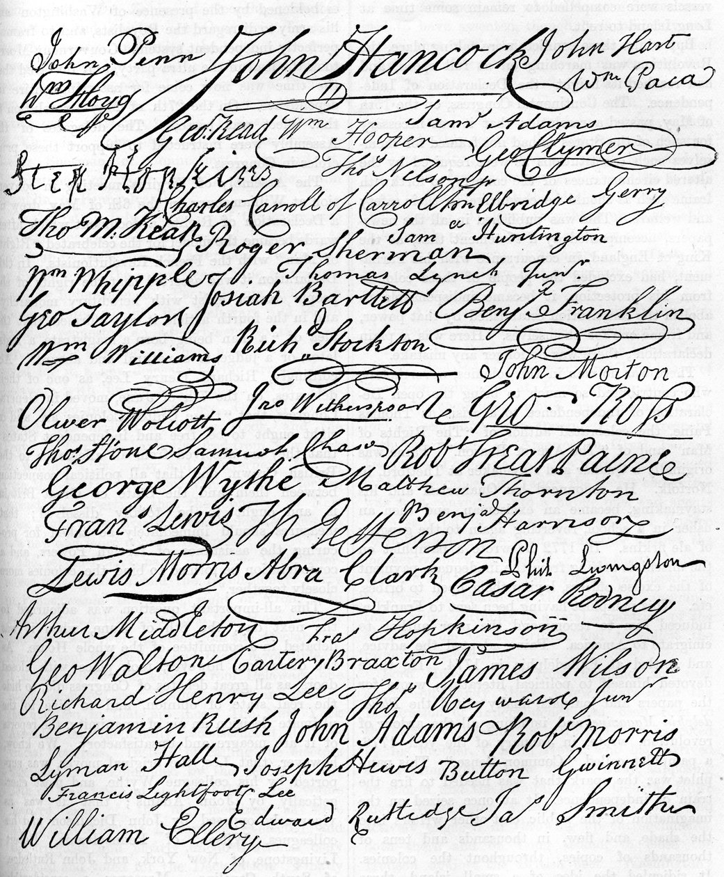Signaturer til uavhengighetserklæringen, Amerika av Unbekannter Künstler