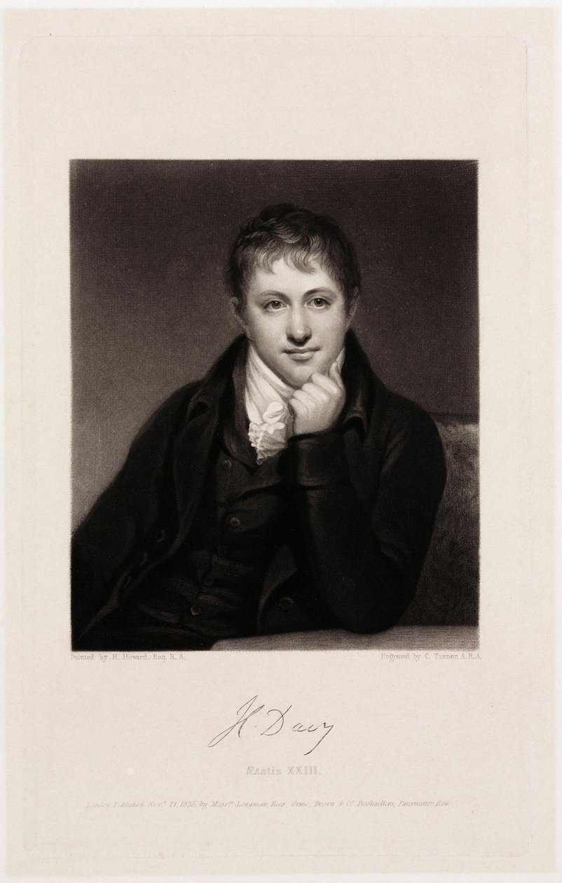 Sir Humphry Davy , engelsk kjemiker av Unbekannt
