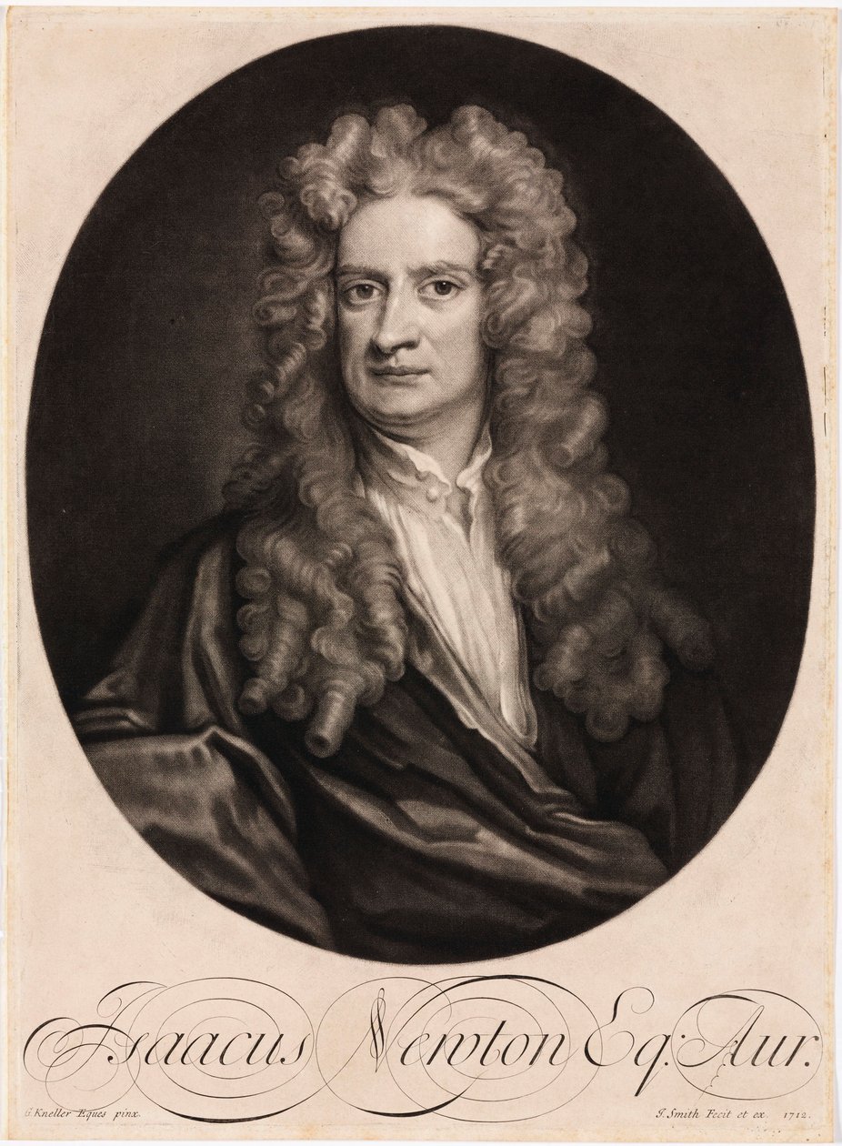 Sir Isaac Newton , engelsk matematiker og fysiker av Unbekannt