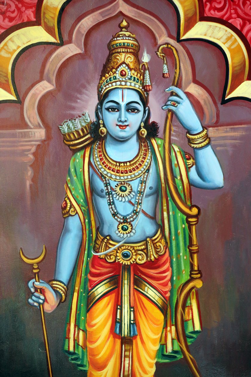 Sri Vadapathira Kaliamman hinduistisk tempel. Avatar av Vishnu. Lord Rama 7. inkarnasjon. Singapore av Unbekannt