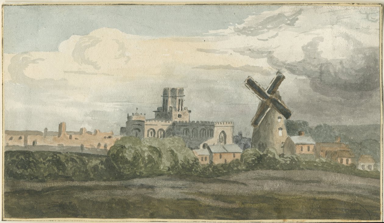 Stafford - North West View: vannfargemaleri, og [?1800-tallet] av Unbekannt