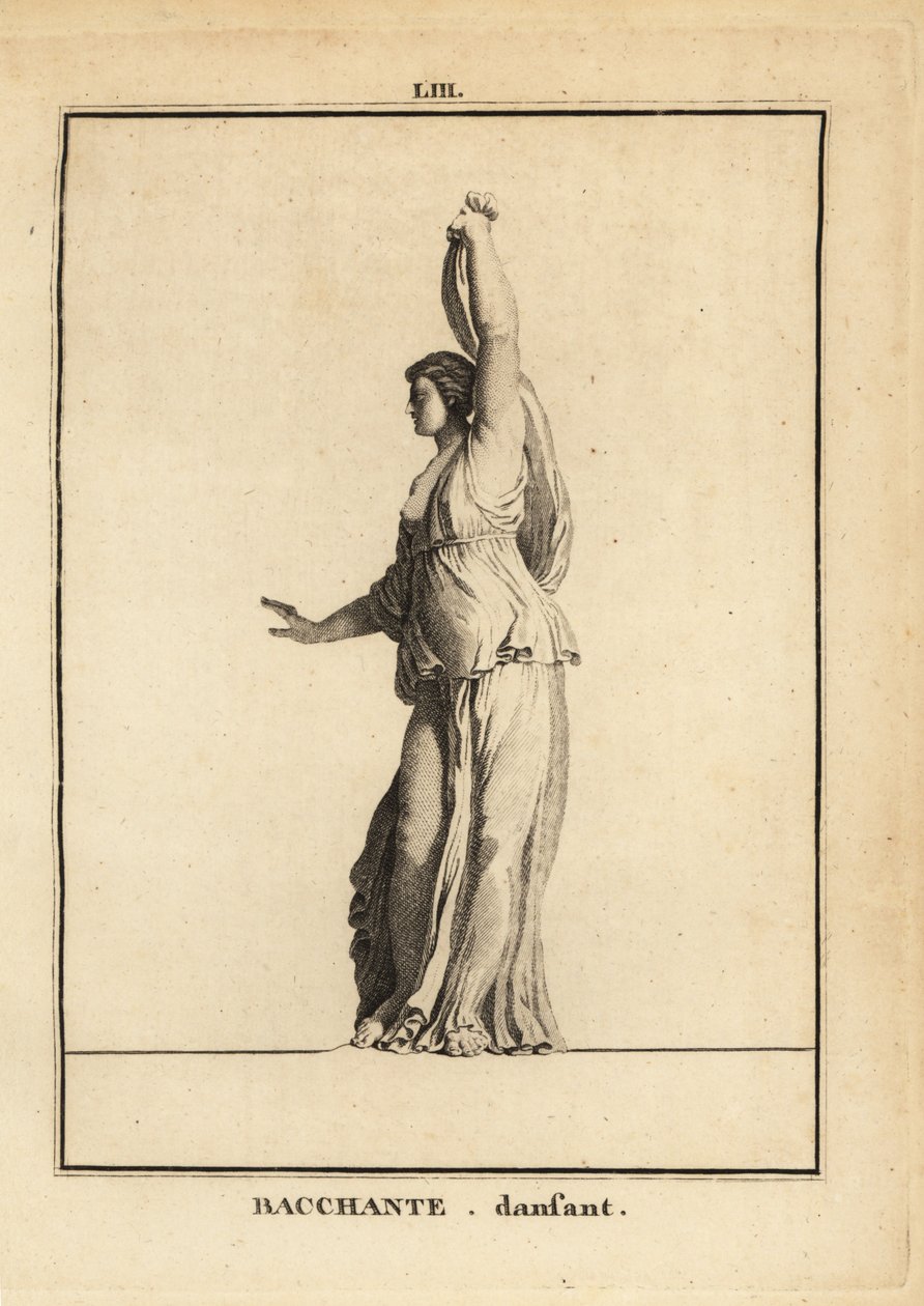 Statue av en dansende Bacchante, tilhenger av den romerske vinguden Bacchus av Unbekannt