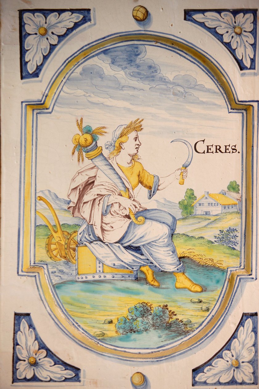Komfyrstil med figuren av Ceres. 1600-tallet, Budapest, Hongrie av Unbekannt