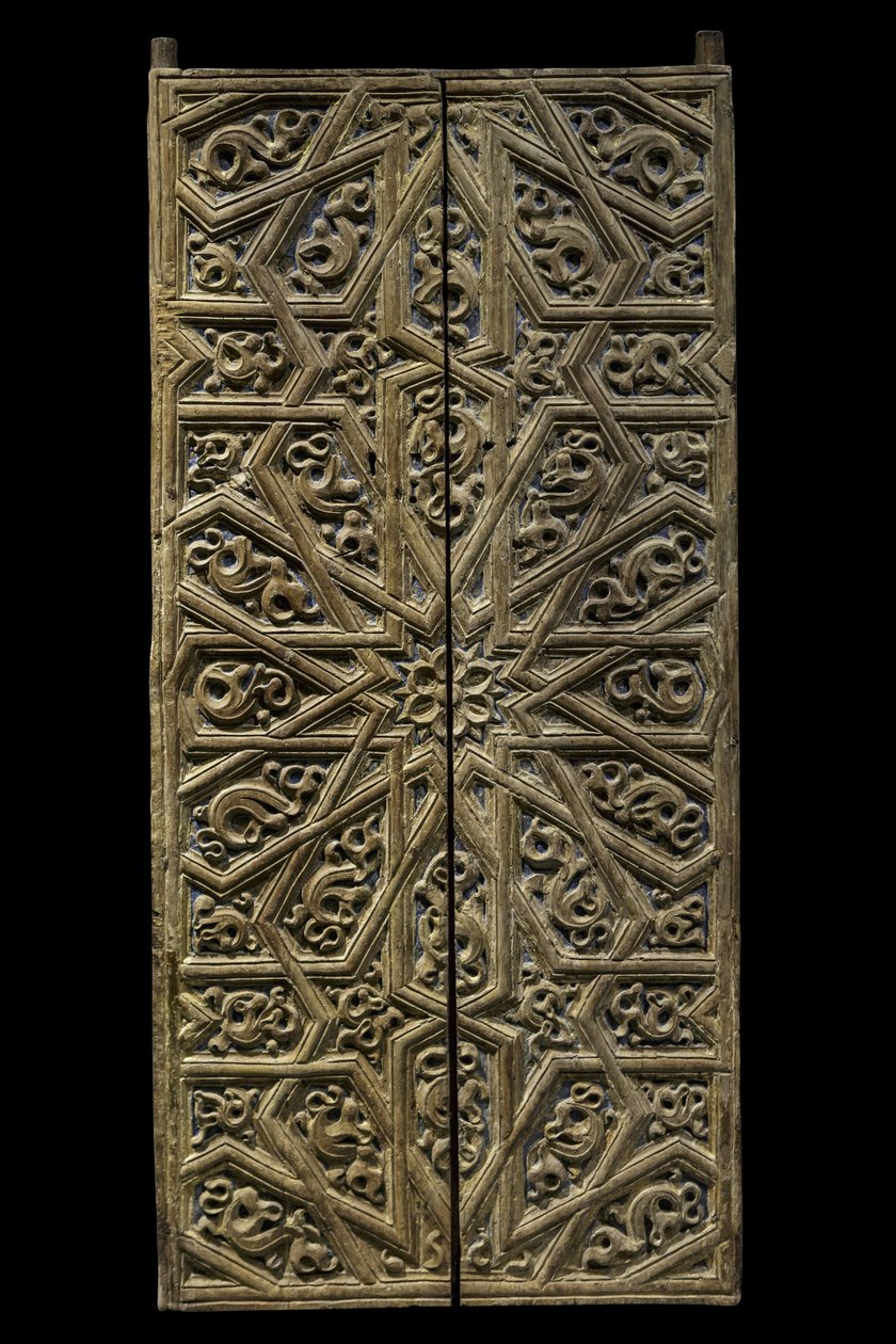 Tabernakeldør. Spania, rundt 1450-1500. Utskåret og malt tre. Musée du Louvre av William M. Timlin