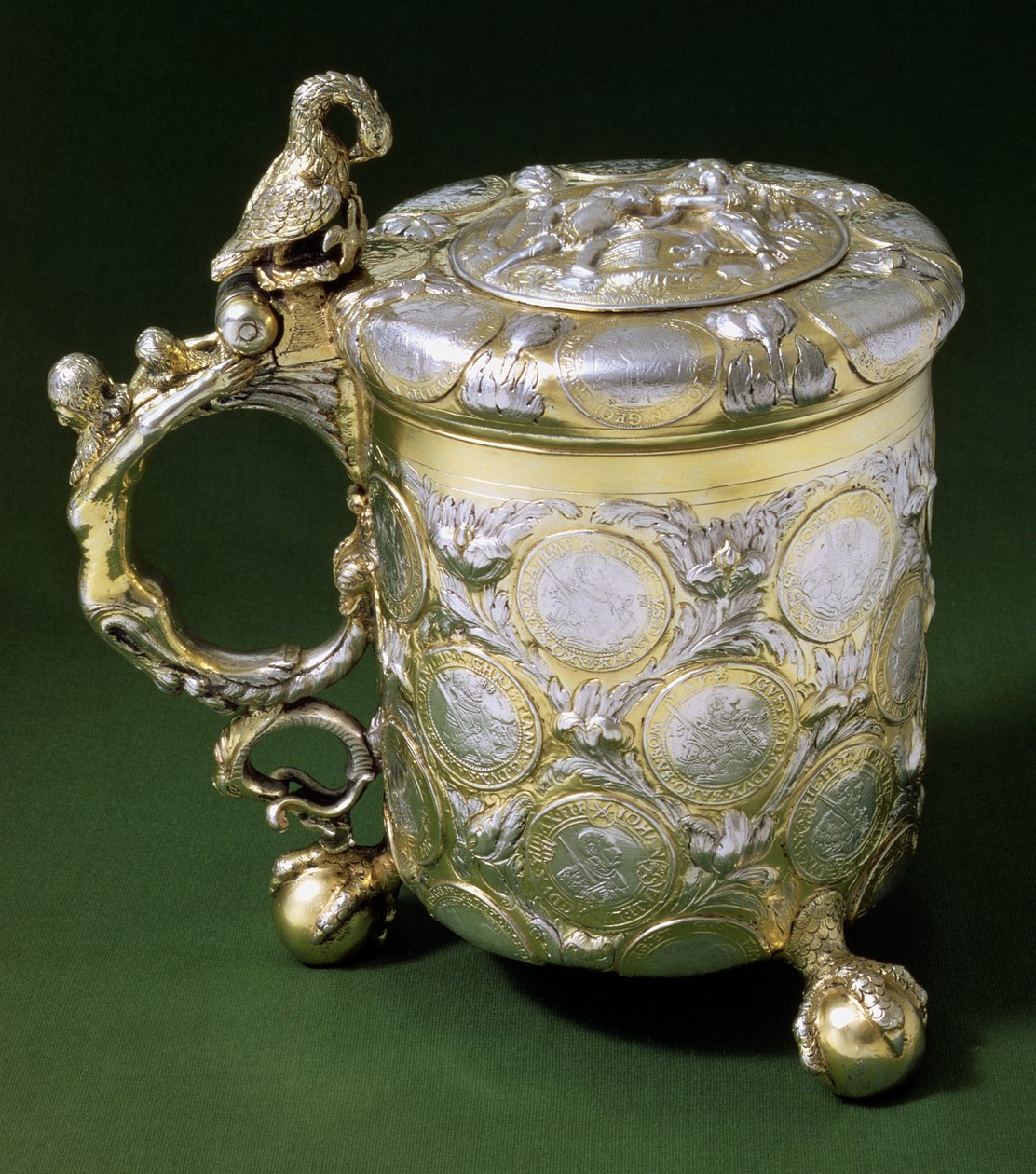 Tankard eller Munzhumpen satt med saksiske 