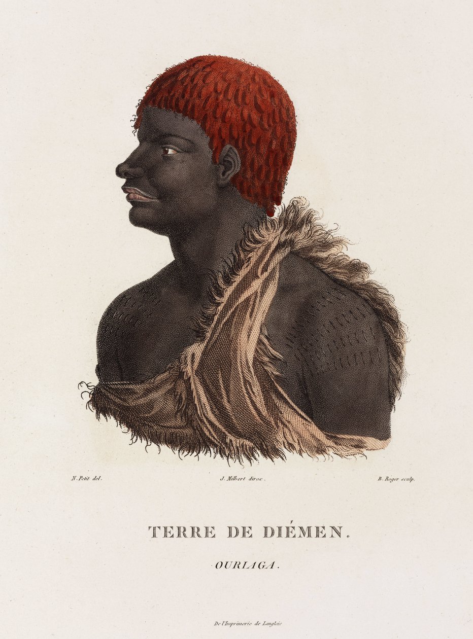 Tasmansk aboriginal, Australia av Unbekannter Künstler