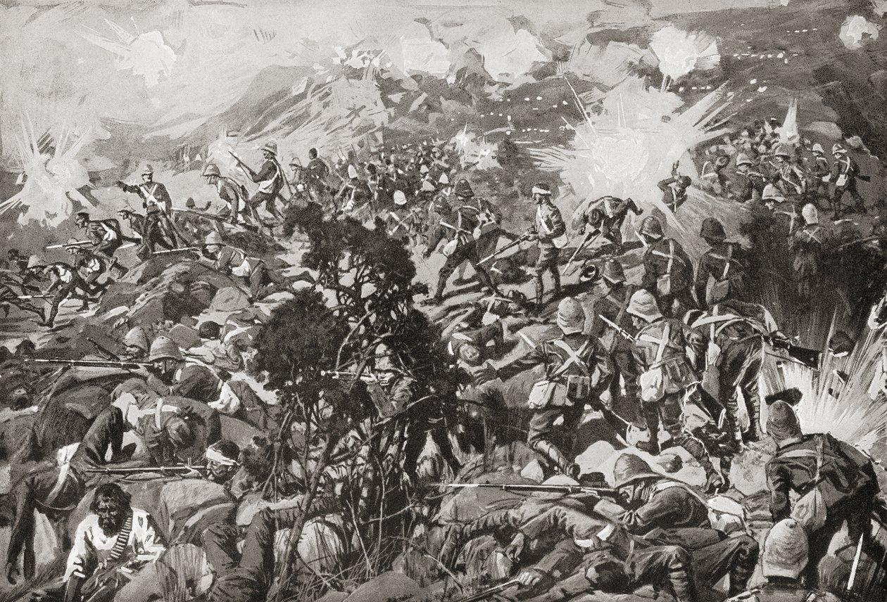 Slaget ved Spion Kop, Tugela-elven, Natal, Sør-Afrika, 2324 januar 1900 under den andre boerkrigen. av Unbekannt