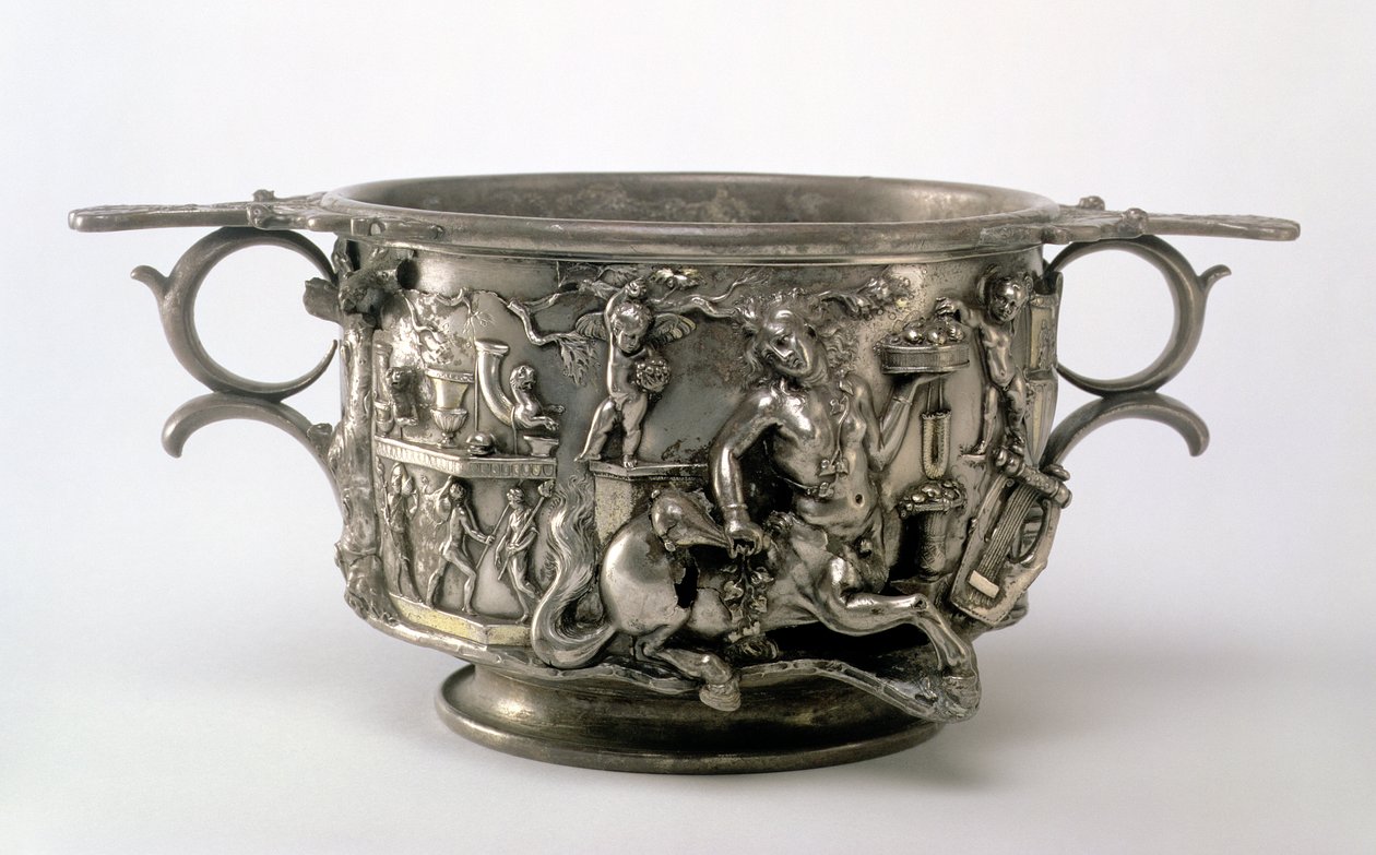 Centaur Cup, gallo-romersk, fra Berthouville Treasure, ca. 2.-3. århundre e.Kr. (sølv) (se 107979) av Unbekannt