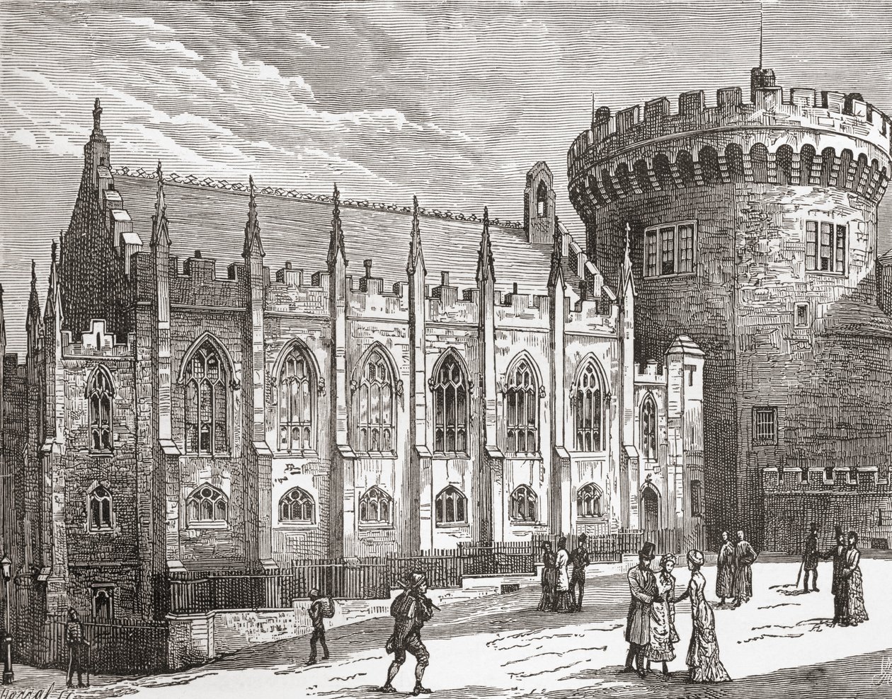 The Chapel Royal, Dublin Castle, Irland på slutten av 1800-tallet, fra Our Own Country publisert 1898 av Unbekannt