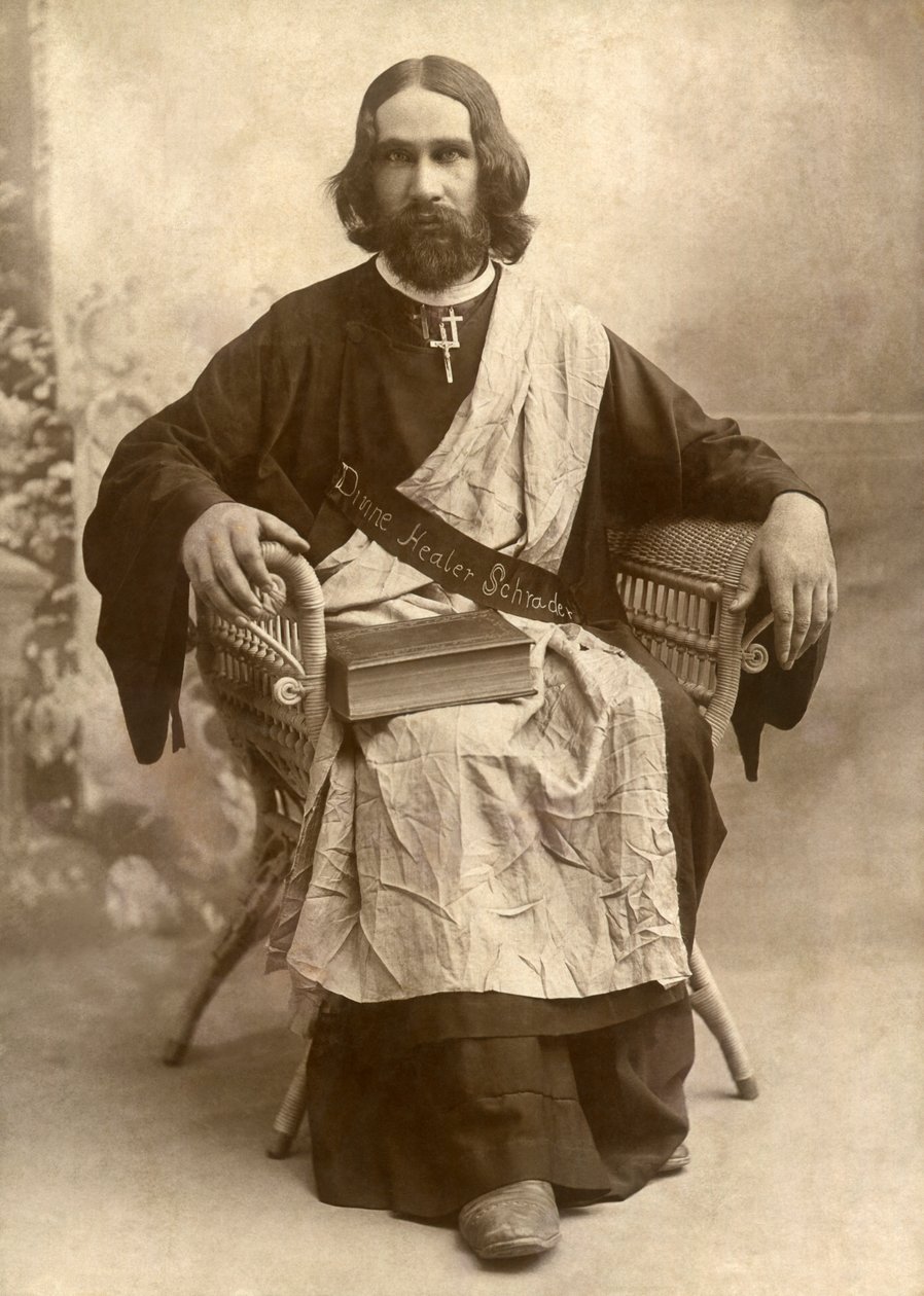 The Divine Healer Schrader, Temple, Texas, ca. 1888 (s/hvitt-bilde) av Unbekannt