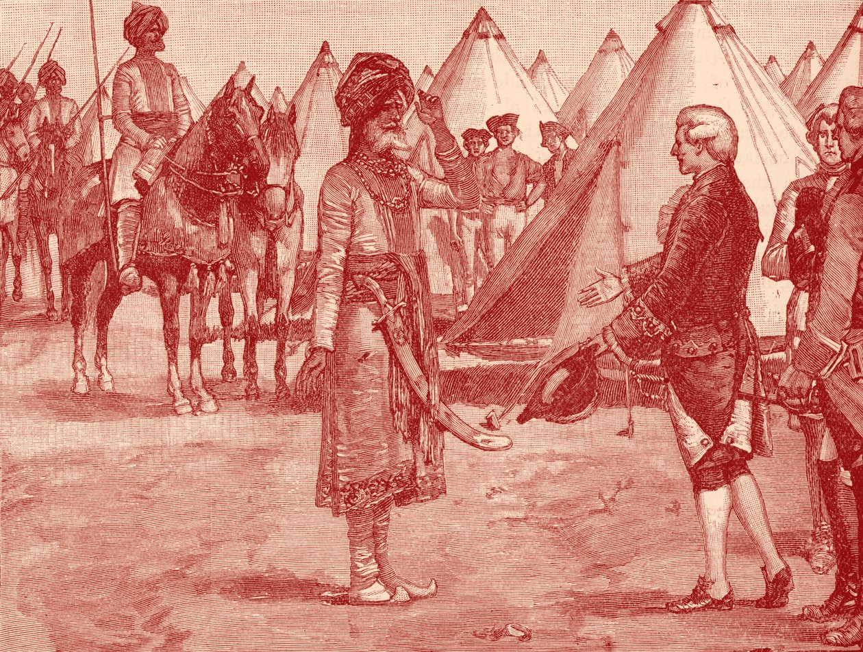 The Great Mughal, på vei inn i den engelske leiren av Unbekannter Künstler