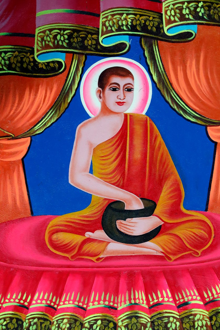 Buddhas liv, Siddhartha Gautama. Soc Po Lok buddhisttempel. Chau Doc. Vietnam. (bilde) av Unbekannt