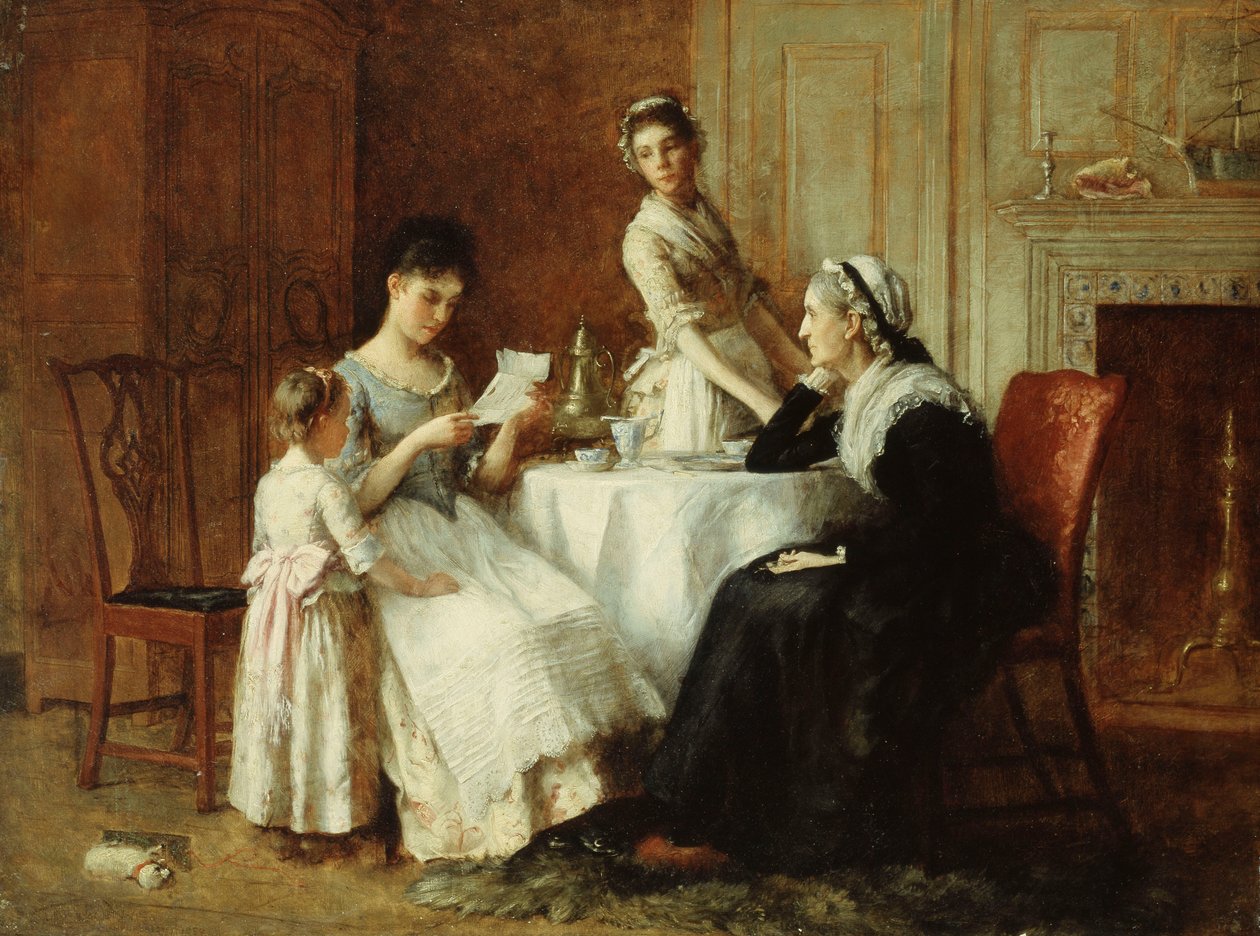 Det lenge etterlengtede brevet, 1890 av Unbekannt
