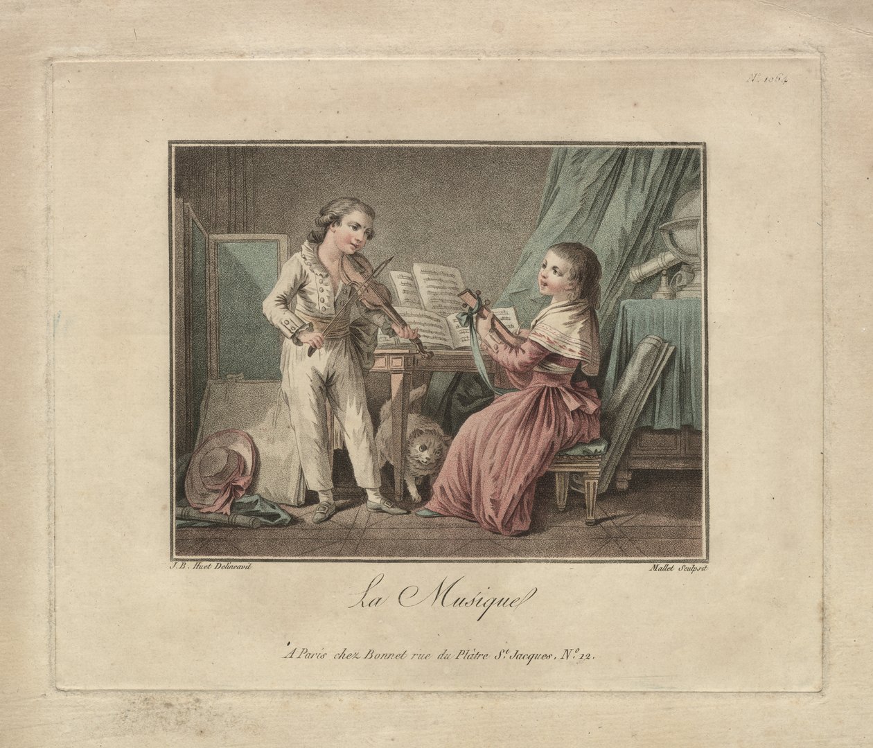 The Music, ca. 1780 (gravering) av Unbekannter Künstler