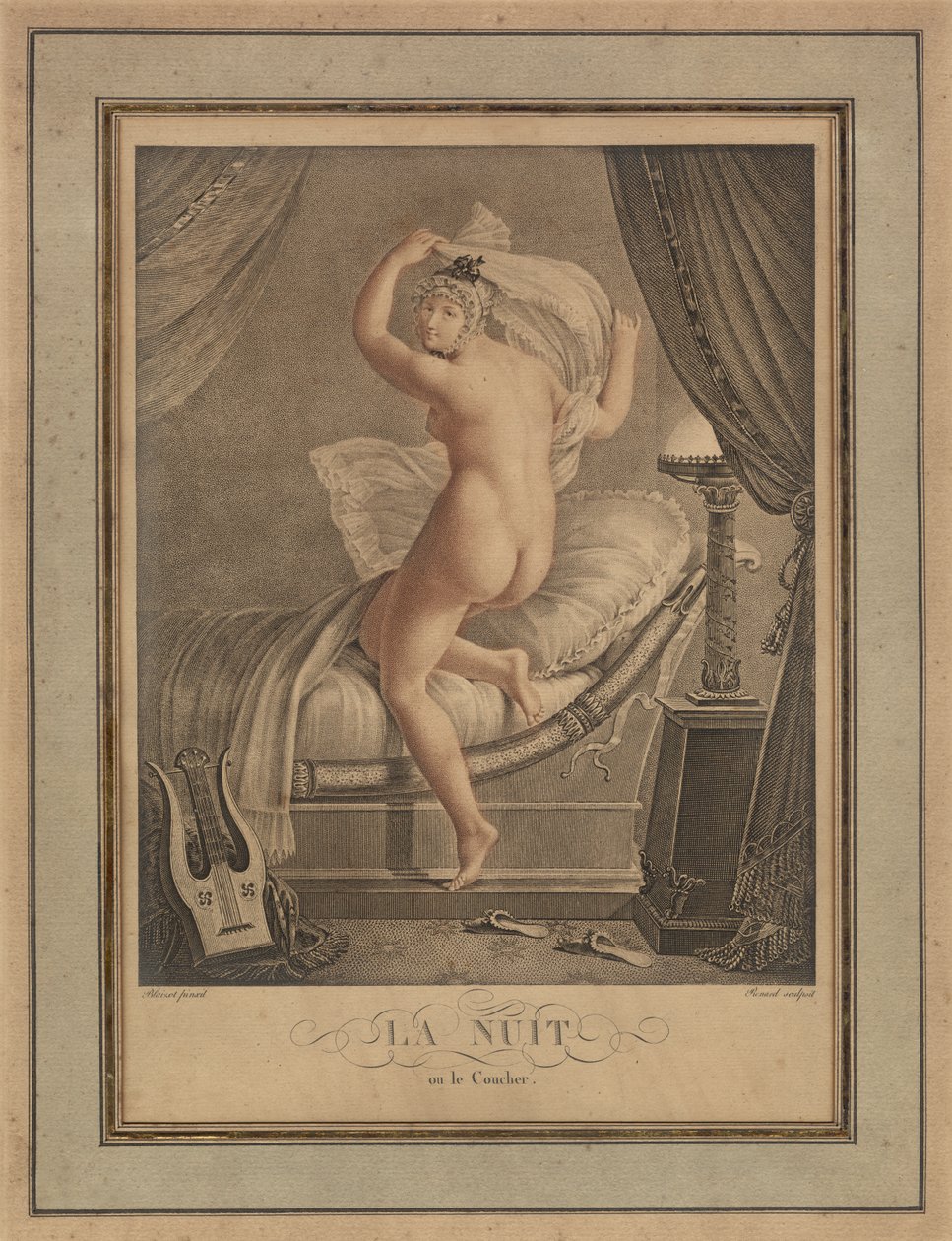 The Night, Paris, ca. 1815 (gravering) av Unbekannter Künstler