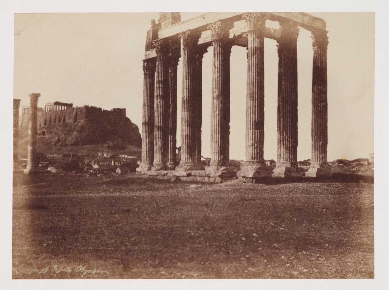 Templet til Jupiter Olympius, ca 1849 av Unbekannt