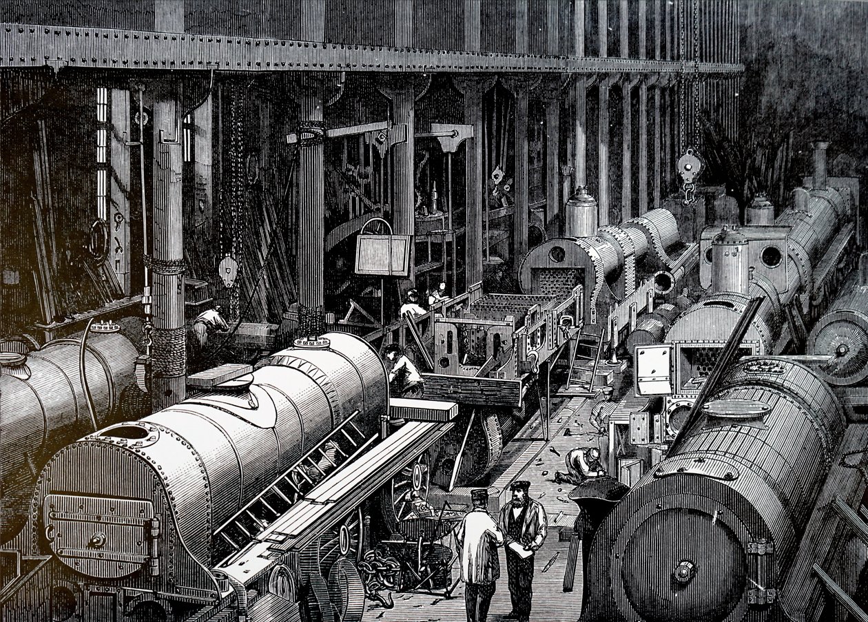 Produksjonsgulvet til Robert Stephenson and Company. av Unbekannt