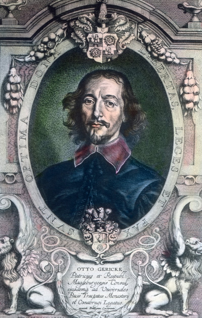Ordføreren i byen Magdeburg, Otto von Guericke, var også kjent som politiker, advokat, fysiker og oppfinner av Unbekannter Künstler