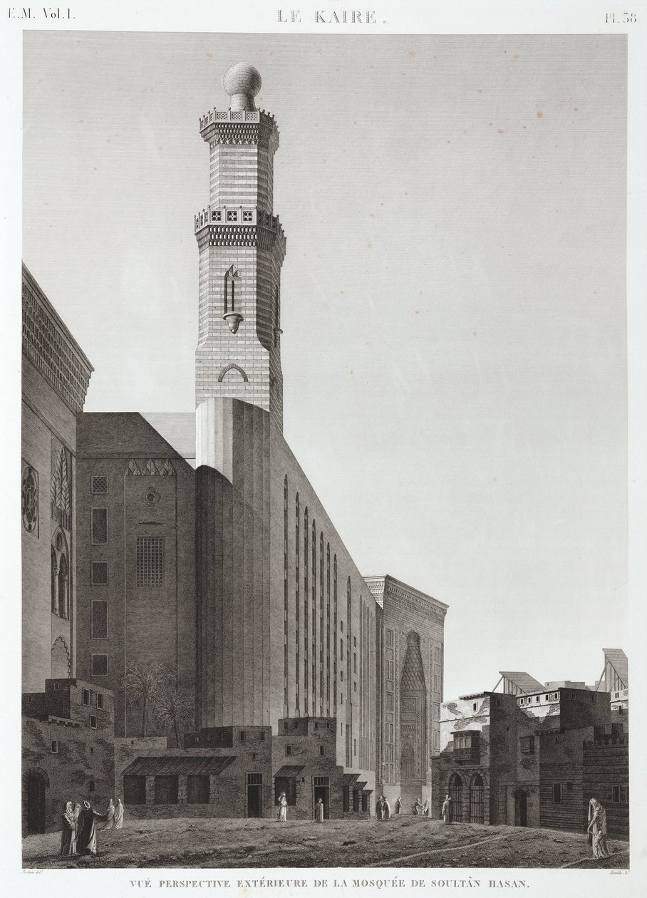 Moskeen til Sultan Hassan, Kairo, Egypt, ca 1798 av Unbekannt