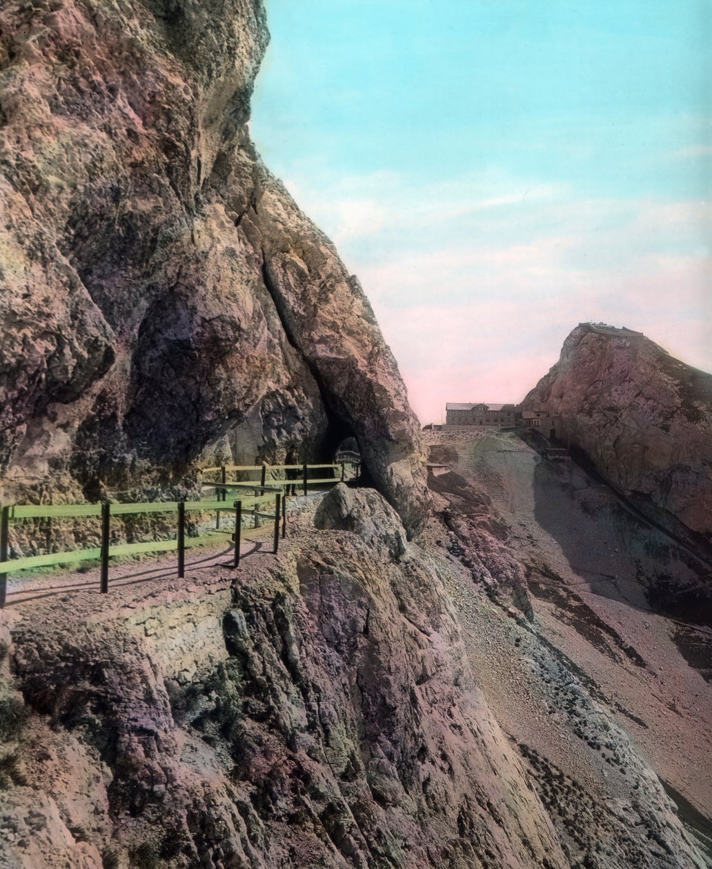 Veien opp til Tomlishorn-toppen i Sveits, ca. 1910-tallet av Unbekannter Künstler