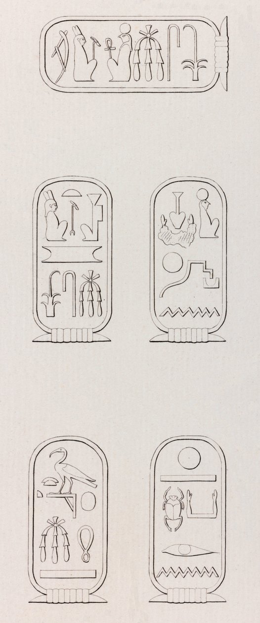 Theben: Hieroglyfer, nærbilde av Unbekannt