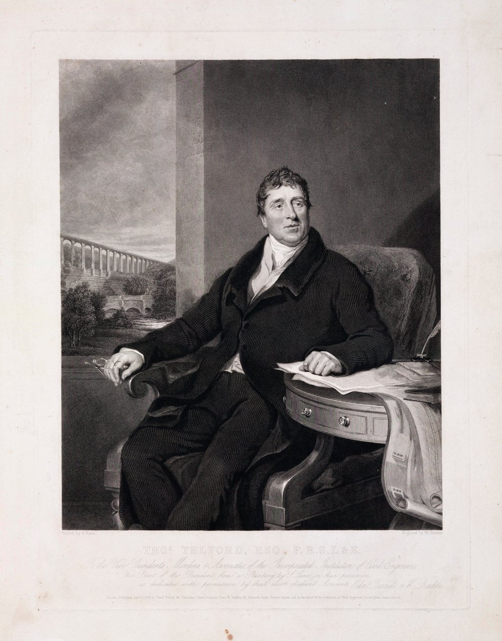 Thomas Telford, skotsk sivilingeniør, ca 1810 av Unbekannt
