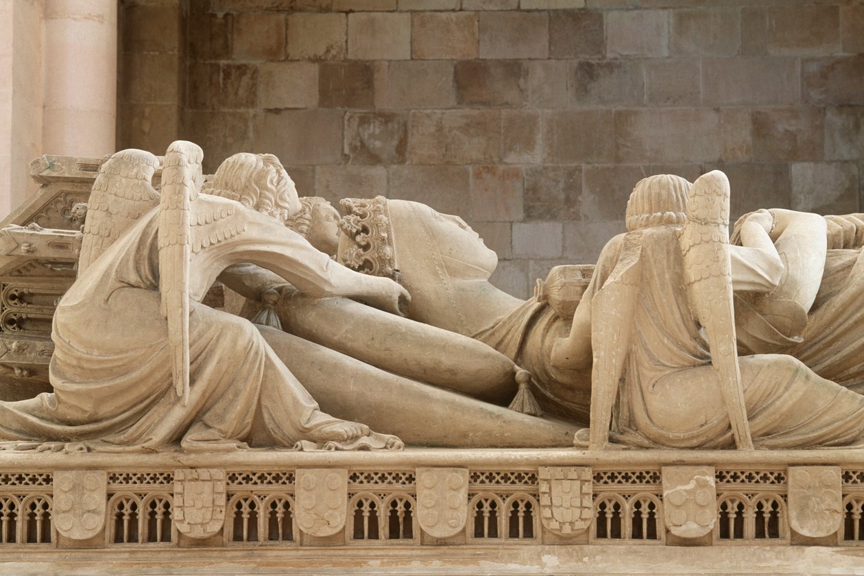 Graven til Ines de Castro (1320-1355), klosteret i Alcobado, Portugal av Benjamin Baud