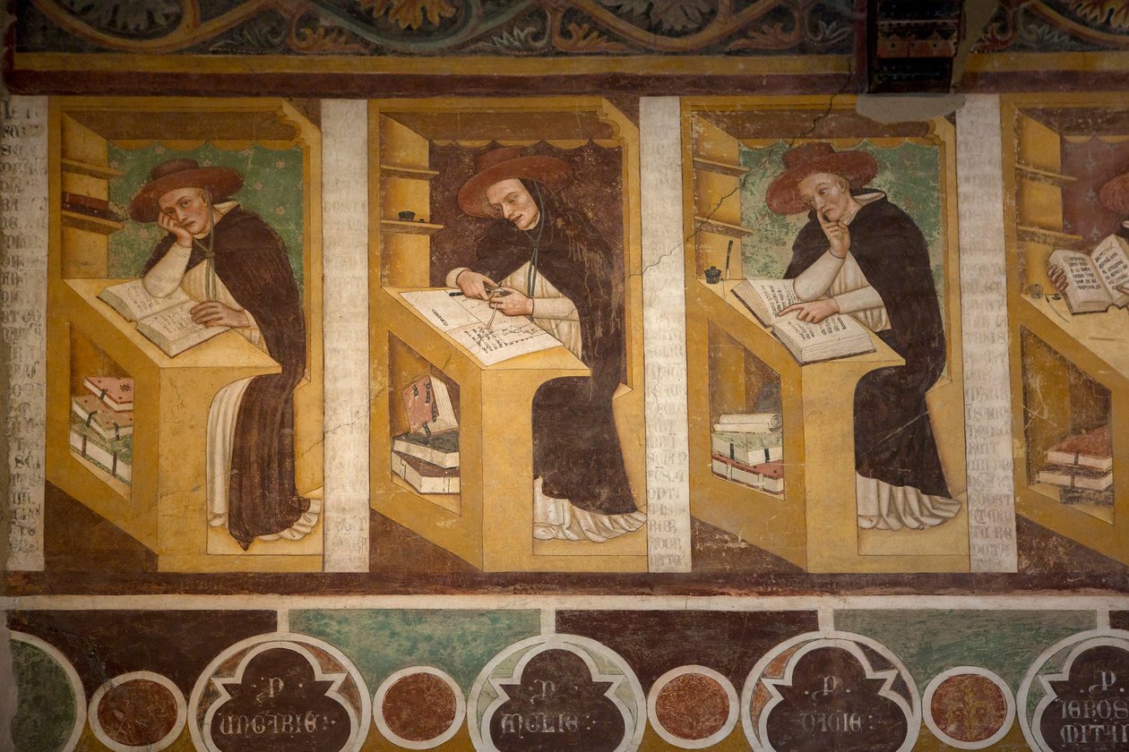 Tommaso Barisini, også kalt Tommaso da Modena, sec. XIII, freskomaleri, St. Nicolò kirke, skip, Treviso, Italia (bilde) av Unbekannt