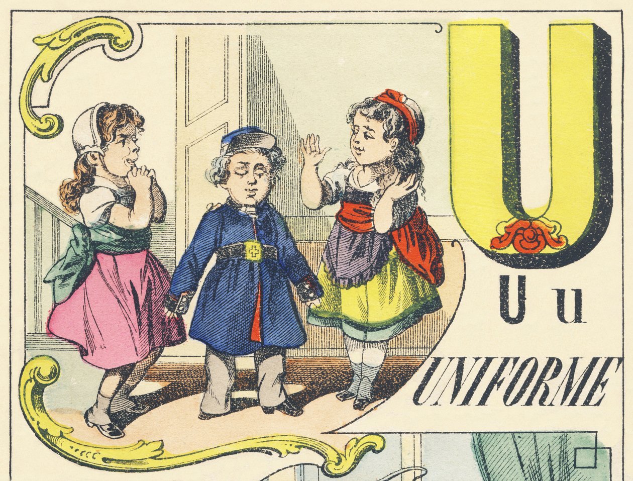 U : uniform - Games Alphabet, ca. 1890 (illustrasjon) av Unbekannt