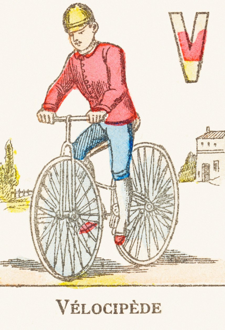 V : Velocipede - Games Alphabet, ca. 1890 (gravering) av Unbekannt