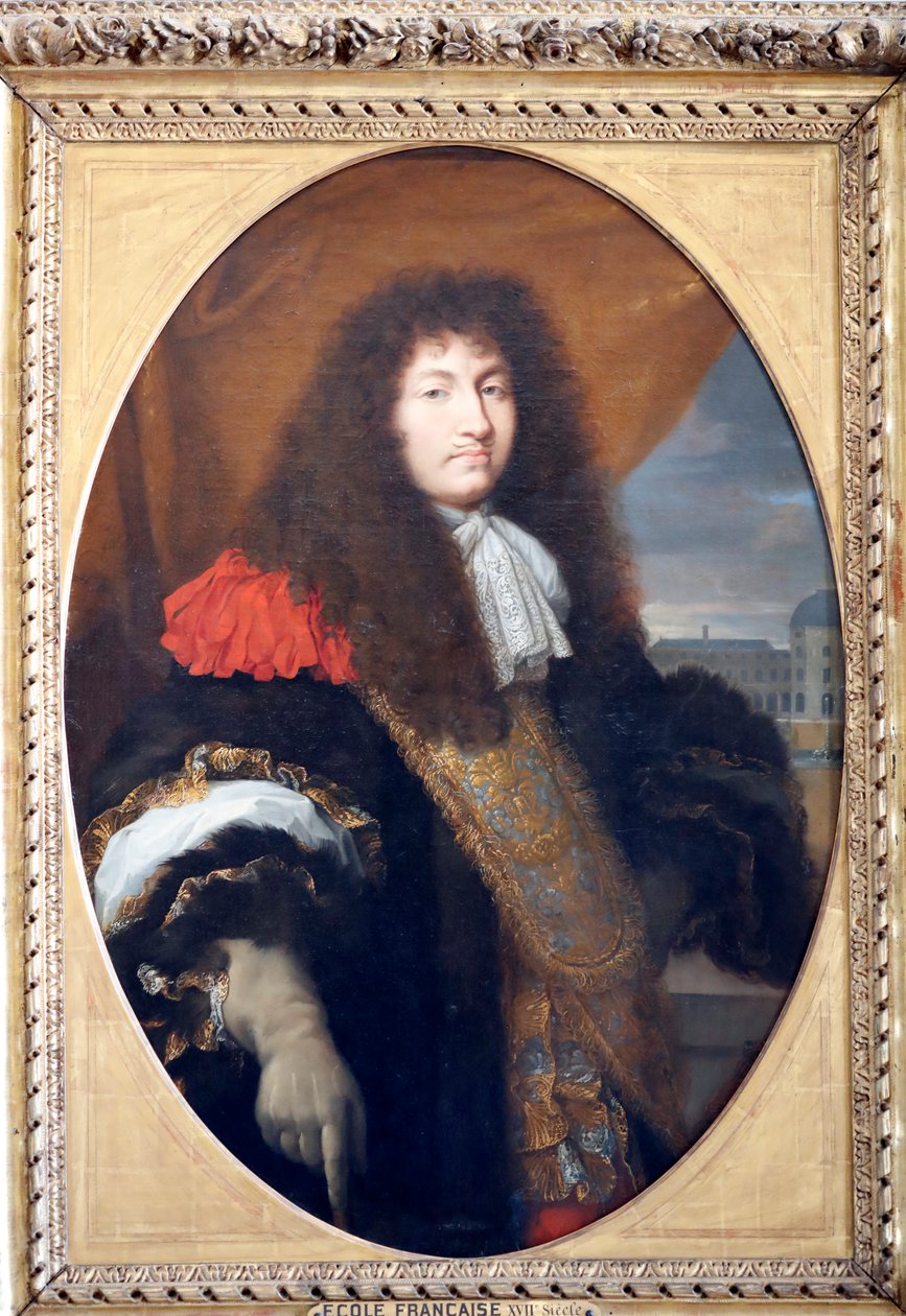 Versailles-palasset. Kong Ludvig XIV (1638 - 1715), (maleri) av Unbekannter Künstler