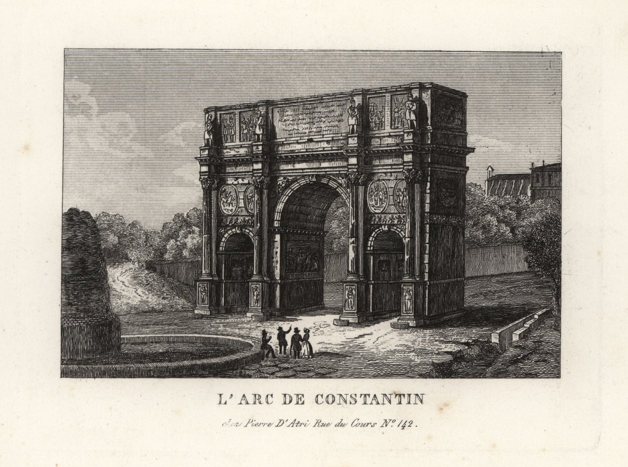 Utsikt over Konstantinbuen, Arco di Costantino, Roma av Unbekannt