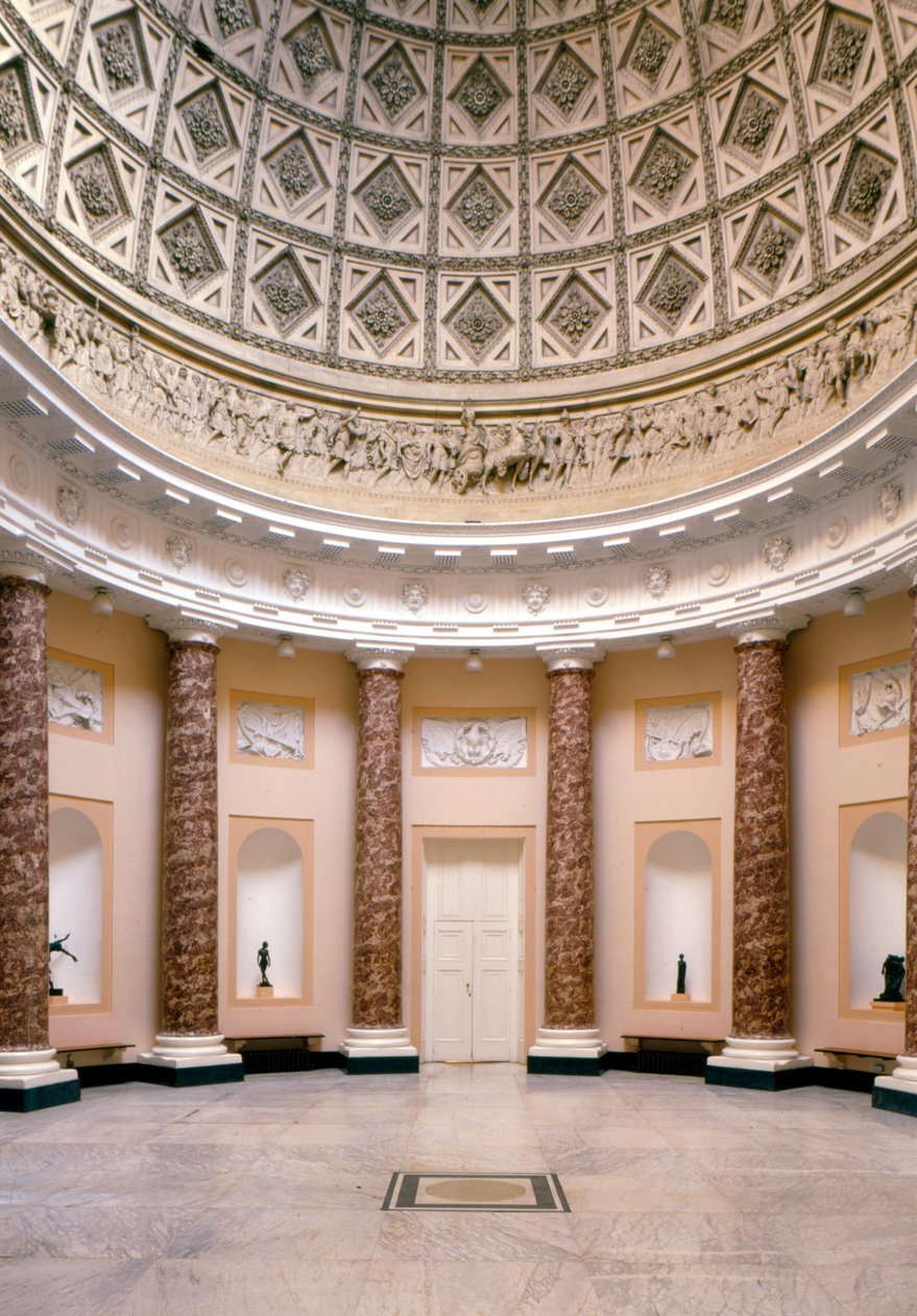 Utsikt over Marble Saloon, Stowe House, Buckinghamshire, bygget 1777-1780 (bilde) av Unbekannt