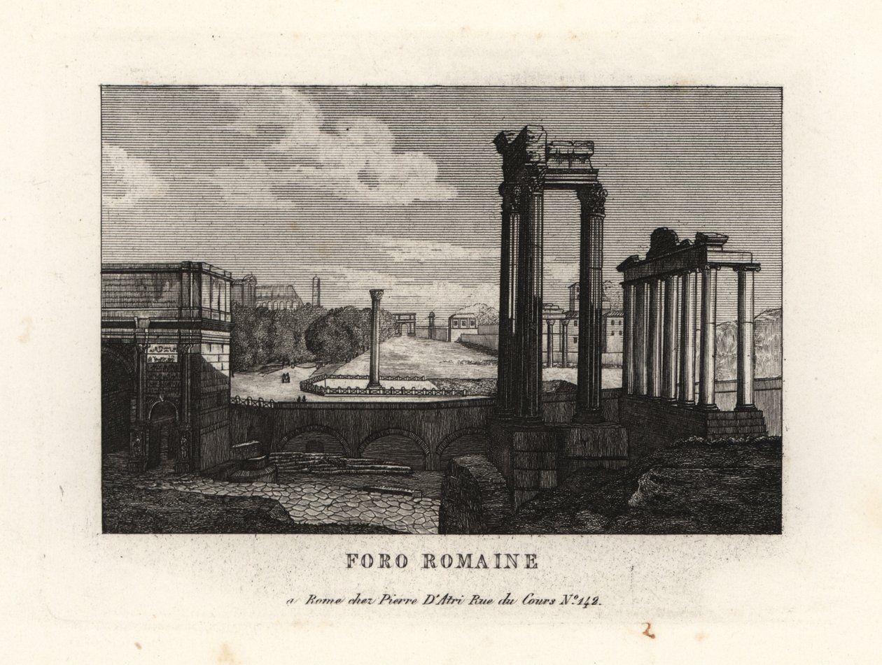 Utsikt over Forum Romanum, Forum Romanum, Roma av Unbekannt