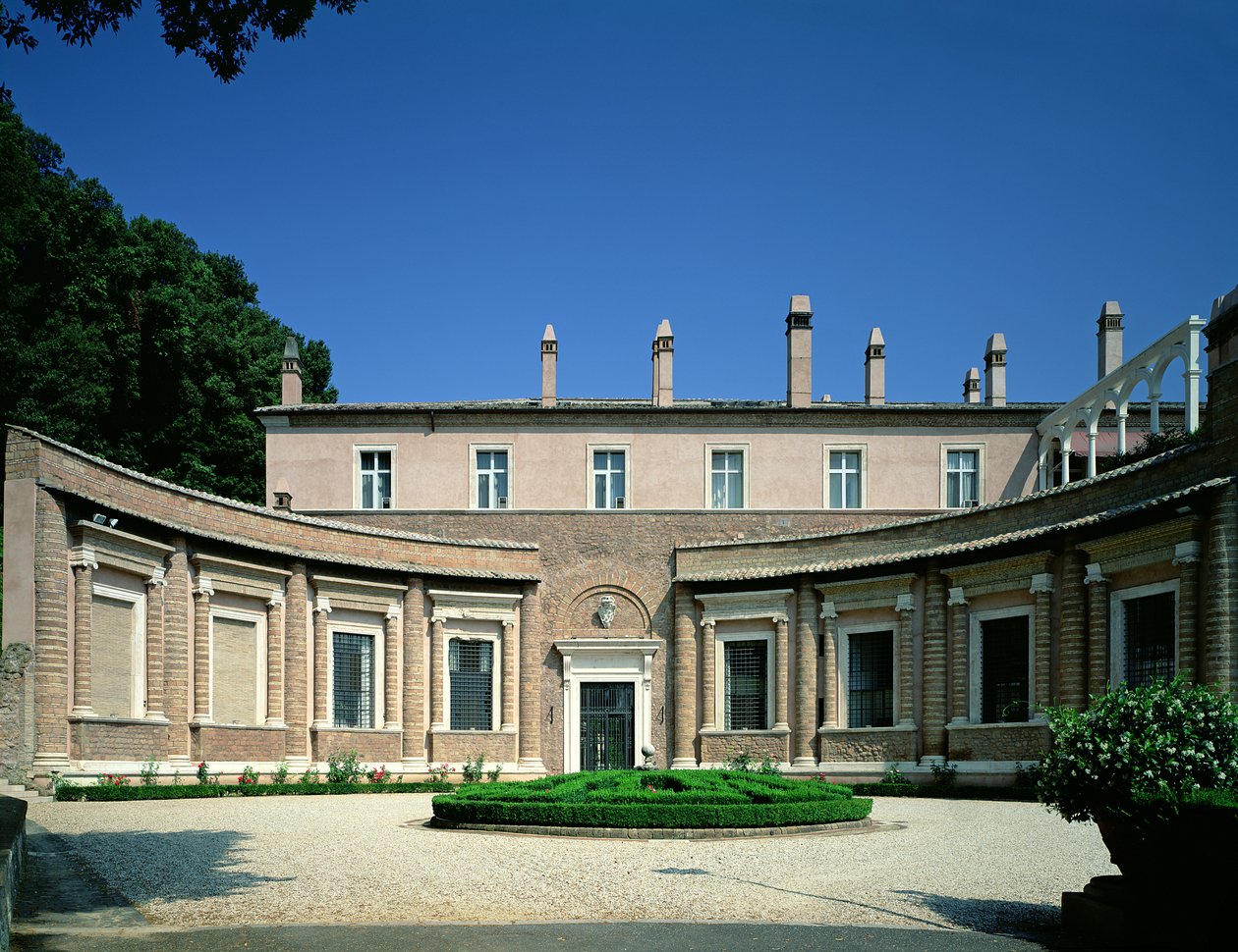 Utsikt over hagefronten, designet for kardinal Giuliano de