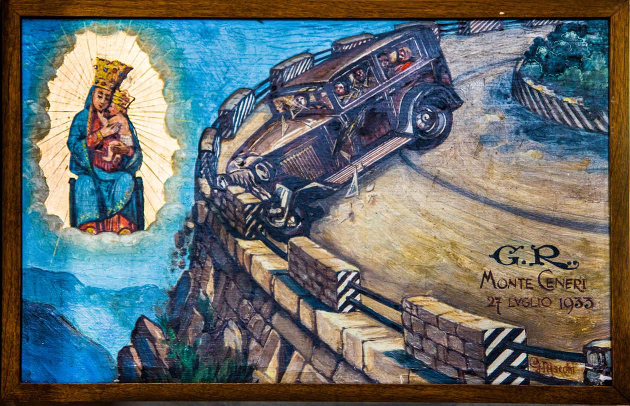 Votivbilde i pilegrimskirken Madonna del Sassoon Locarno, Ticino, Sveits, Locarno, Ticino, Sveits, Europa (bilde) av Unbekannter Künstler