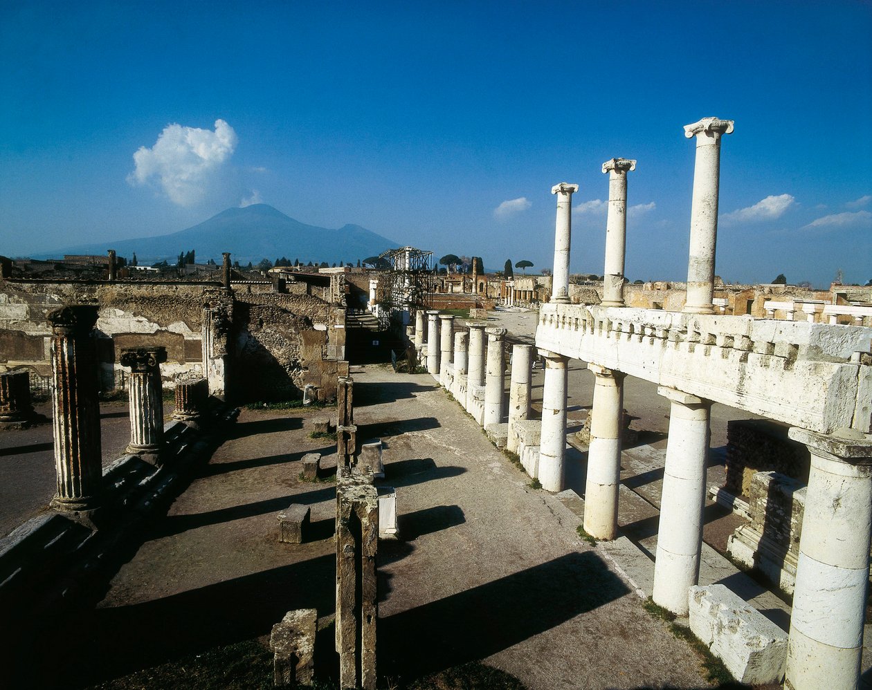 Utsikt over forumet til Pompei og Vesuv. Italia. av Alec Hunter