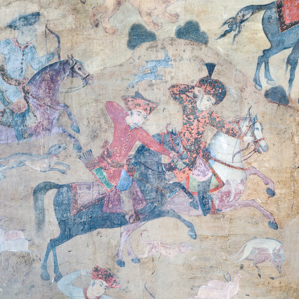 Veggmalerier ved Qeysarieh-portalen, Naqsh-e Jahan Imam-plassen, Esfahan, Iran (fresco) av Unbekannter Künstler
