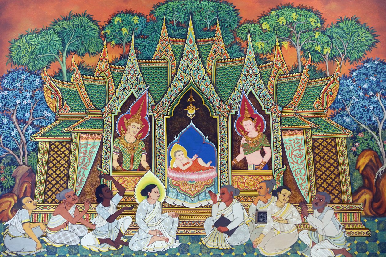 Wat Ananda Metyarama Thai Buddhist Temple. Fødsel av Siddhartha Gautama (ofte kjent som Buddha), 20160818, Singapore, Singapore av Unbekannt