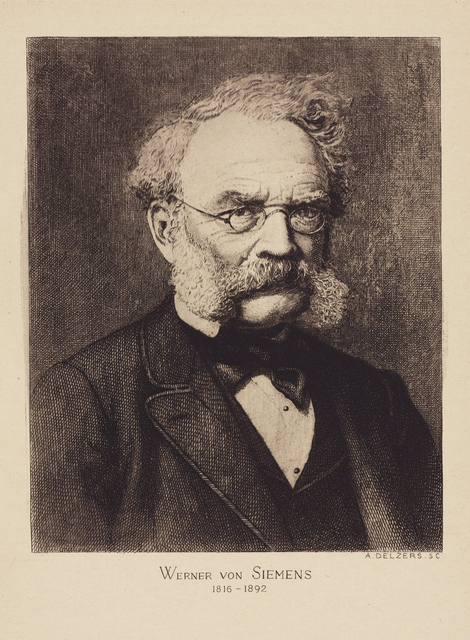 Werner von Siemens , tysk elektroingeniør og oppfinner, ca 1880 av Unbekannter Künstler