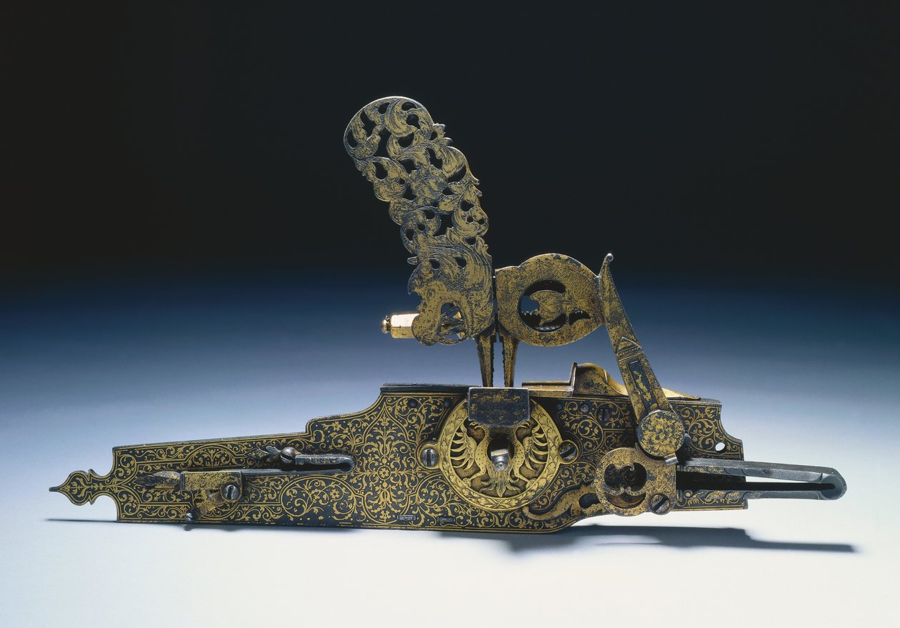 Hjullås fra et jaktgevær, ca. 1660-1720 av Unbekannt