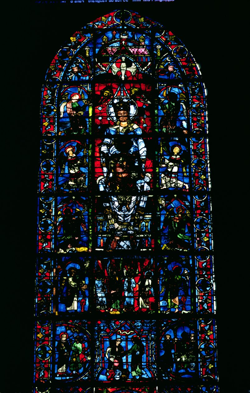 Vindu som viser Notre Dame de la Belle Verriere i sørkoret av Unbekannt