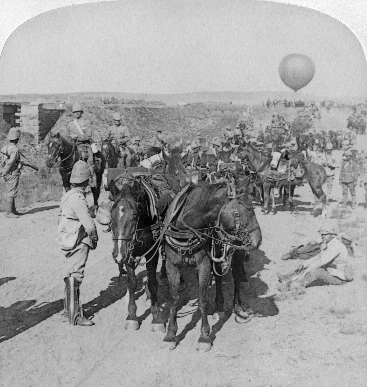84th Battery and Balloon Corps, Boer War, Sør-Afrika, 1901. av Underwood and Underwood