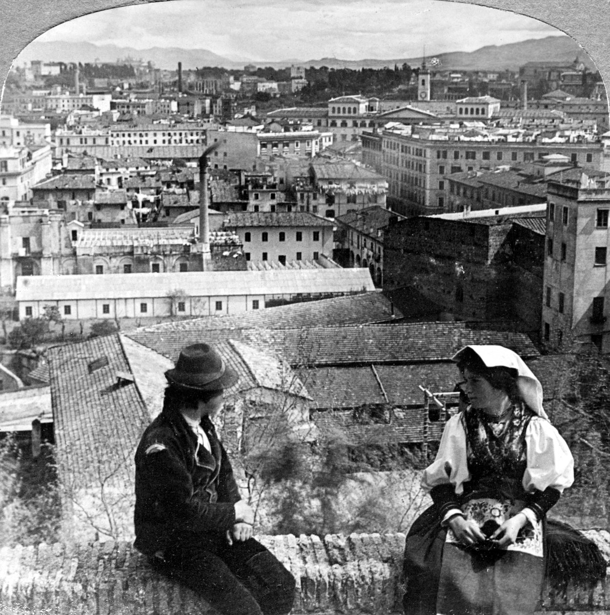 Aventine Hill og Alban Hills, Roma, Italia. av Underwood and Underwood