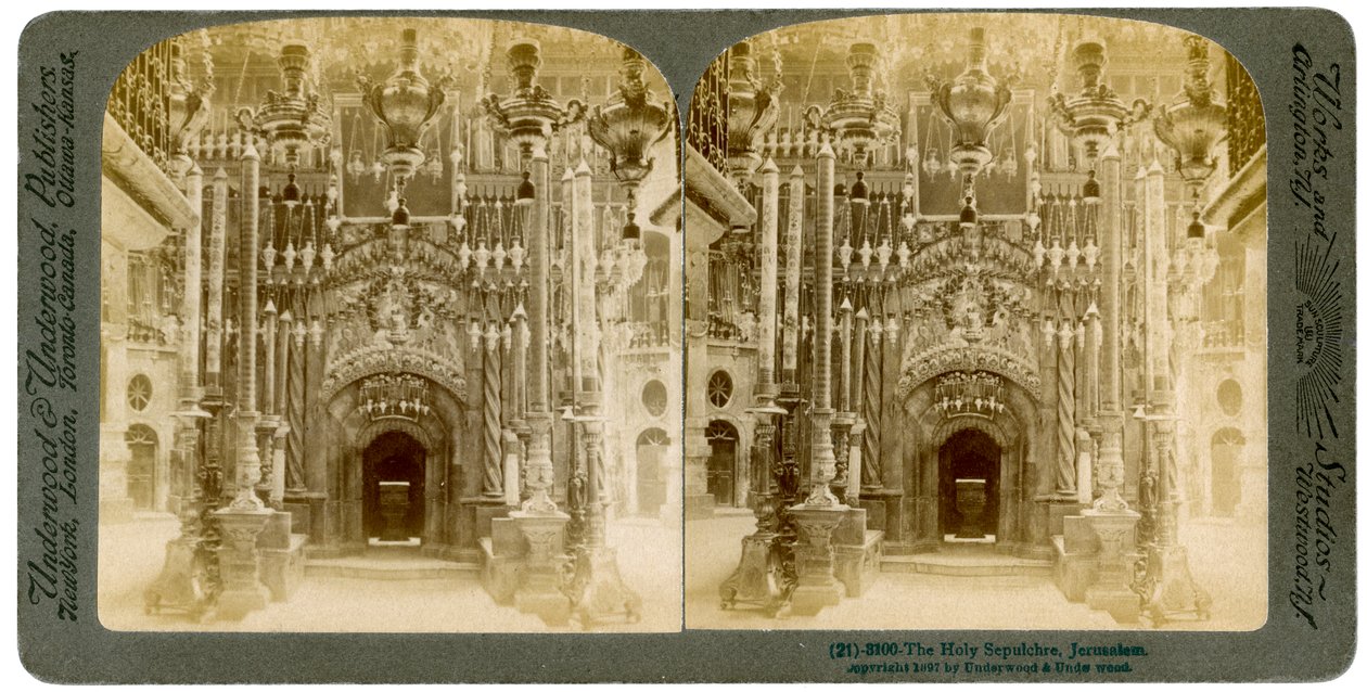 Den hellige gravs kirke, Jerusalem, Palestina, 1897. av Underwood and Underwood
