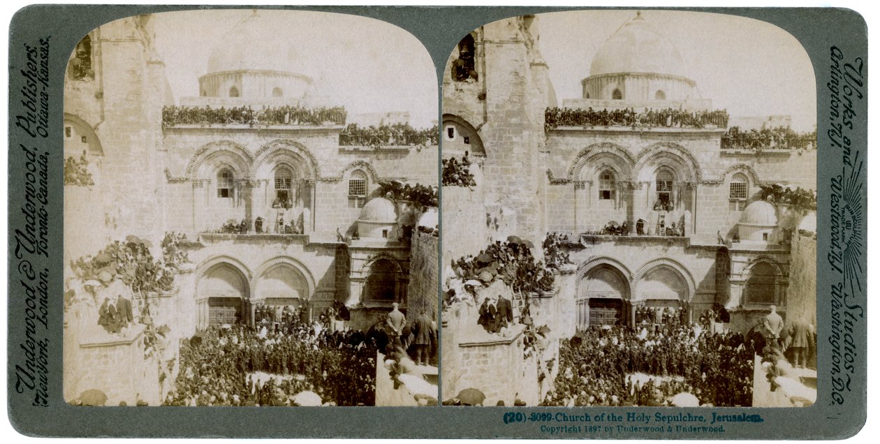 Den hellige gravs kirke, Jerusalem, Palestina, 1897. av Underwood and Underwood